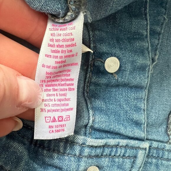 Justice Blue Jean Jacket Size 12-14 - Picture 4 of 9